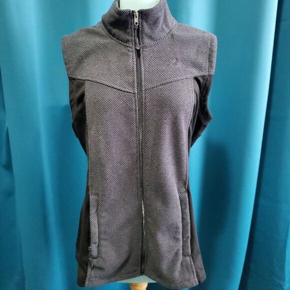 Powder Ridge Cozy Black & Gray Stretchy Vest Large - Picture 1 of 7